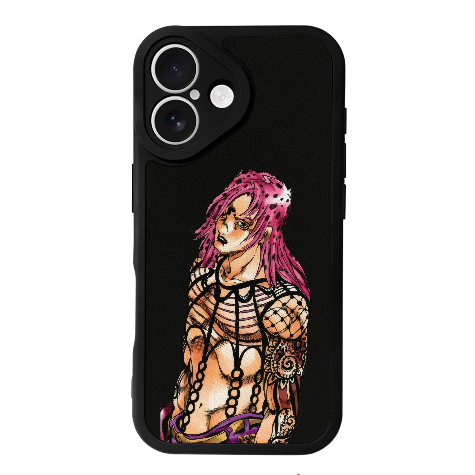 （画像用） ジョジョの奇妙な冒険 ビネガー?ドッピオ JoJo's Bizarre Adventure Vinegar Doppio 【iPhone 16シリーズ対応】シリコンスマホケース（レザー調） 材質：シリコン